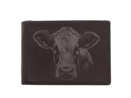 Mini Portemonnaie Nr.1034 mit Kuhkopf Nr.8 Läsergravur