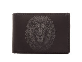 Mini Portemonnaie Nr.1034 mit Löwe Läsergravur