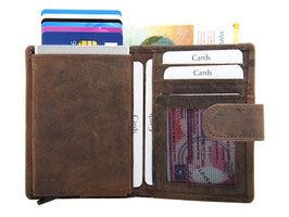 Figuretta Kartenetui mit Cardprotector - Braun