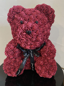 "Rosenbär dunkelrot 37cm"
