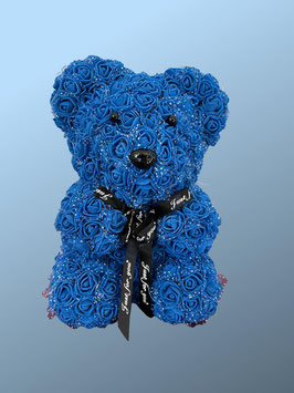 Rosenbär blau mit Tüll