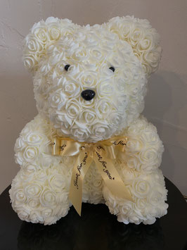 " Rosenbär creméweiss 37cm"