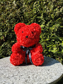" Rosenbär rot 37cm mit Tüll"