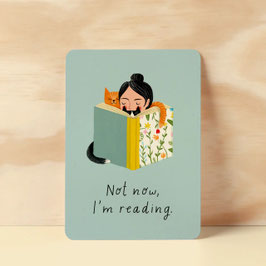 Postkarte Bücherwurm