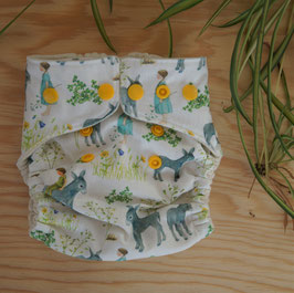 Wollsnapüberhose Eselliebe - Newborn (Webware - nicht dehnbar)