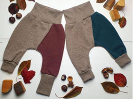 Kuschelige WUNSCH-Wollhose mit Falte aus Merinostrick  (wähle deine Farben)