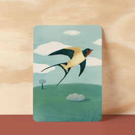 Postkarte Schwalbe
