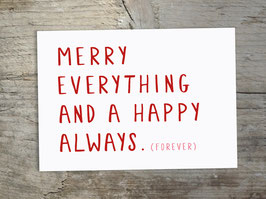 merry everything  | Postkarte Weihnachten