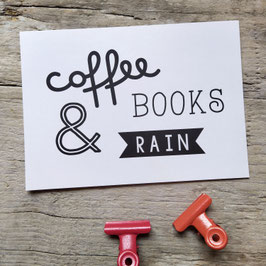 coffee, books & rain