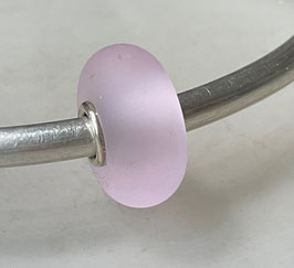 Glass bead, ca. 14.3 mm - Matted pink