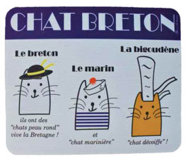 Tapis de souris chat breton