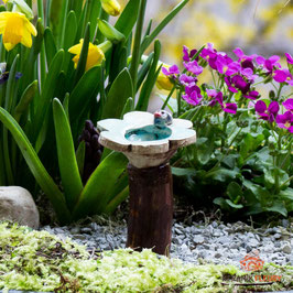 Keramik Vogeltränke für Miniaturgarten (1Stück)