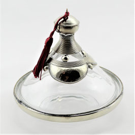 Glas Tajine verziert mit Alpaka, Nr. 1
