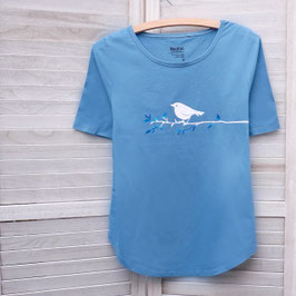 Ausgefallenes halbarm T-Shirt mit Vogel