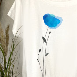 Ausgefallenes T-Shirt mit Mohnblume