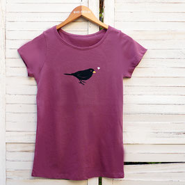Ausgefallenes T-Shirt mit Amsel