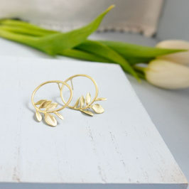 Ohrstecker mit rundem Blatt-Element