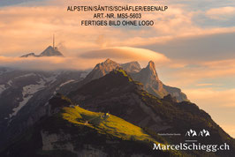 Alu-Dibond-FineArt-Alpstein/Säntis/Schäfler/Ebenalp Art.-Nr. MS5-5603