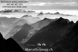 Alu-Dibond-FineArt-Mystische Berglandschaft S/W Art.-Nr. MZ7-1673