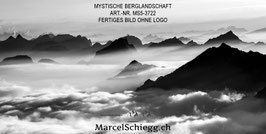 Alu-Dibond-FineArt-Mystische Berglandschaft S/W Art.-Nr. MS5-3722