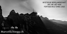 Leinwandbild-Mystische Berglandschaft S/W Art.-Nr. MZ7-4040