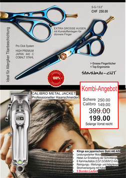 Kombi-Angebot, Schere + Haarschneider Coiffeur-Barber