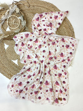 Badeponcho Musselin "Blument lila"