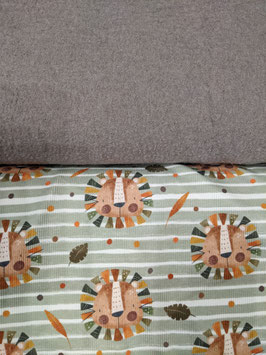 Wollwalkoveral beige/Kleiner Löwe