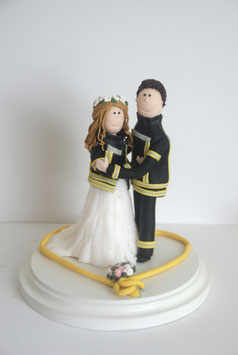Feuerwehrbrautpaar für die Hochzeitstorte:(Artikelnummer FB01)