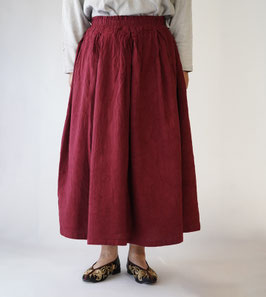 ボリュームスカート　臙脂（W62,H85)