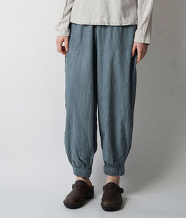 バルーンパンツスリム　紺灰　S(W60)