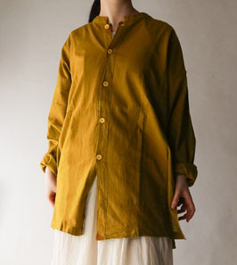 開襟シャツ長袖薄地　M