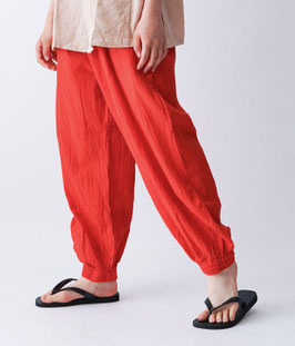 バルーンパンツスリム　朱　S(W60)