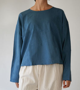 長袖ショート薄地　薄紺