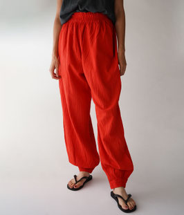 バルーンパンツスリム　朱　Ｍ(サイズ２種)