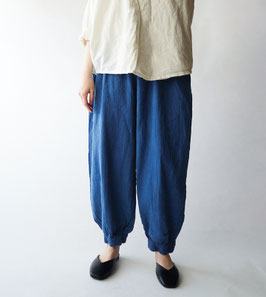 バルーンパンツスリム厚地　群青　S(W60)