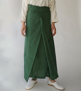 巻きスカート　深緑