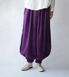 バルーンパンツレギュラー　紫　M(ウエスト２種)