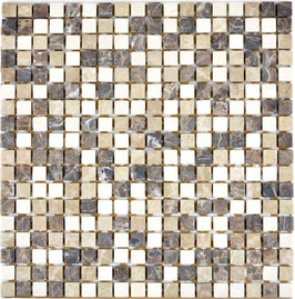 Mosaico Marmo 15mm Mix Emperador anticato