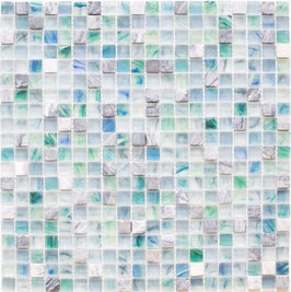 Mosaico Marmo Vetro 15mm Natural Green