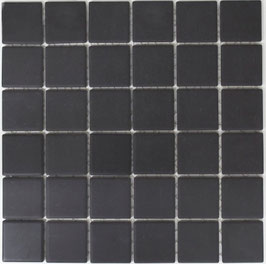 Mosaico 47mm Antiscivolo Ruvido NERO BIG opaco
