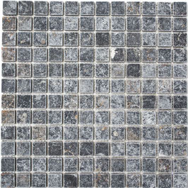 Mosaico Marmo 23mm Nero Marquinia anticato