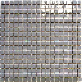 Mosaico 15mm in Metallo Acciaio lucido