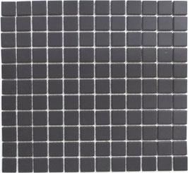 Mosaico 25mm Antiscivolo Ruvido NERO opaco