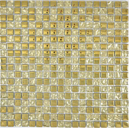 Mosaico Vetro 15mm Gold Glass