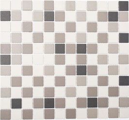 MOSAICO 25x25mm ANTISCIVOLO MIX GRIGIO - NERO - BEIGE