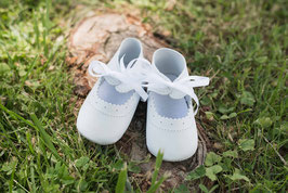 Ballerines cuir blanc naturel