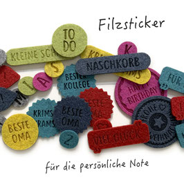 FILZ-STICKER + Klett-/Klebepunkte