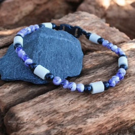 Perlen EM - Keramik Halsband Purple