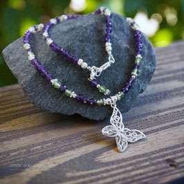 Halskette  Amethyst / Peridot